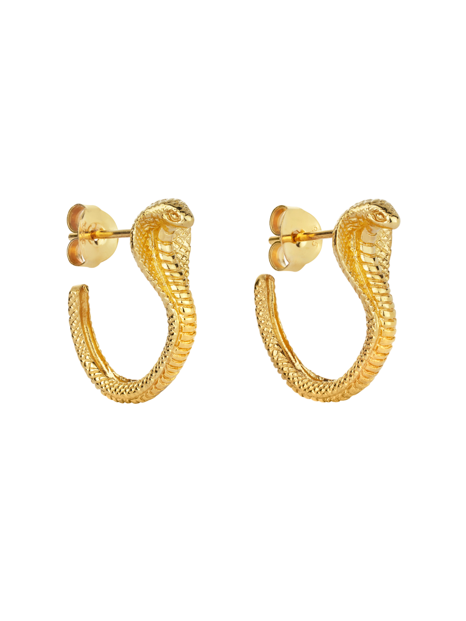 Cobra hoop earrings